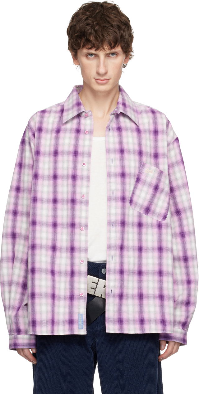Long Sleeve Plaid Button-Up Shirt