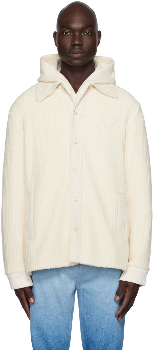Риза Casablanca Jumbo Shirt "Off-White" Бежово | MF23-SH-102-01 JUMBO CORDUROY OF, 0