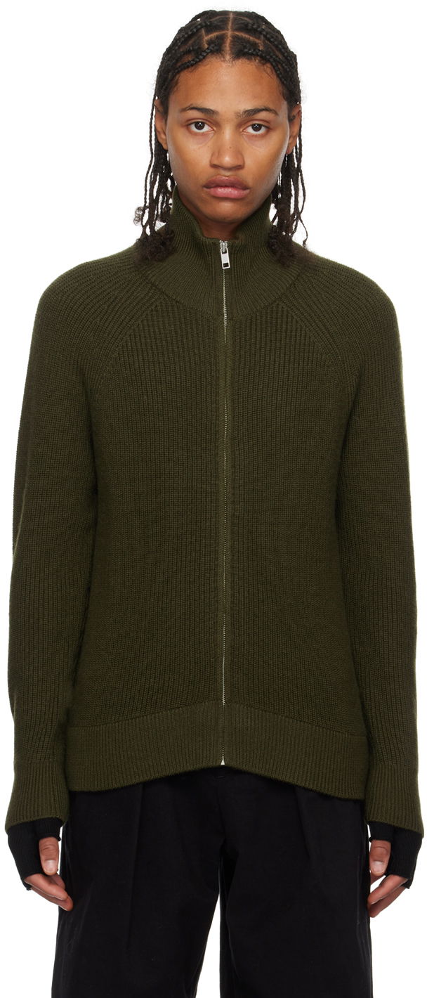 Пуловер ISABEL MARANT Full Zip Knit Cardigan Зелено | 23ACA0044HA-A1L79H