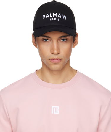 Шапка с козирка Balmain Cotton Balmain Paris Cap Розово | FH0XA015CB24, 0