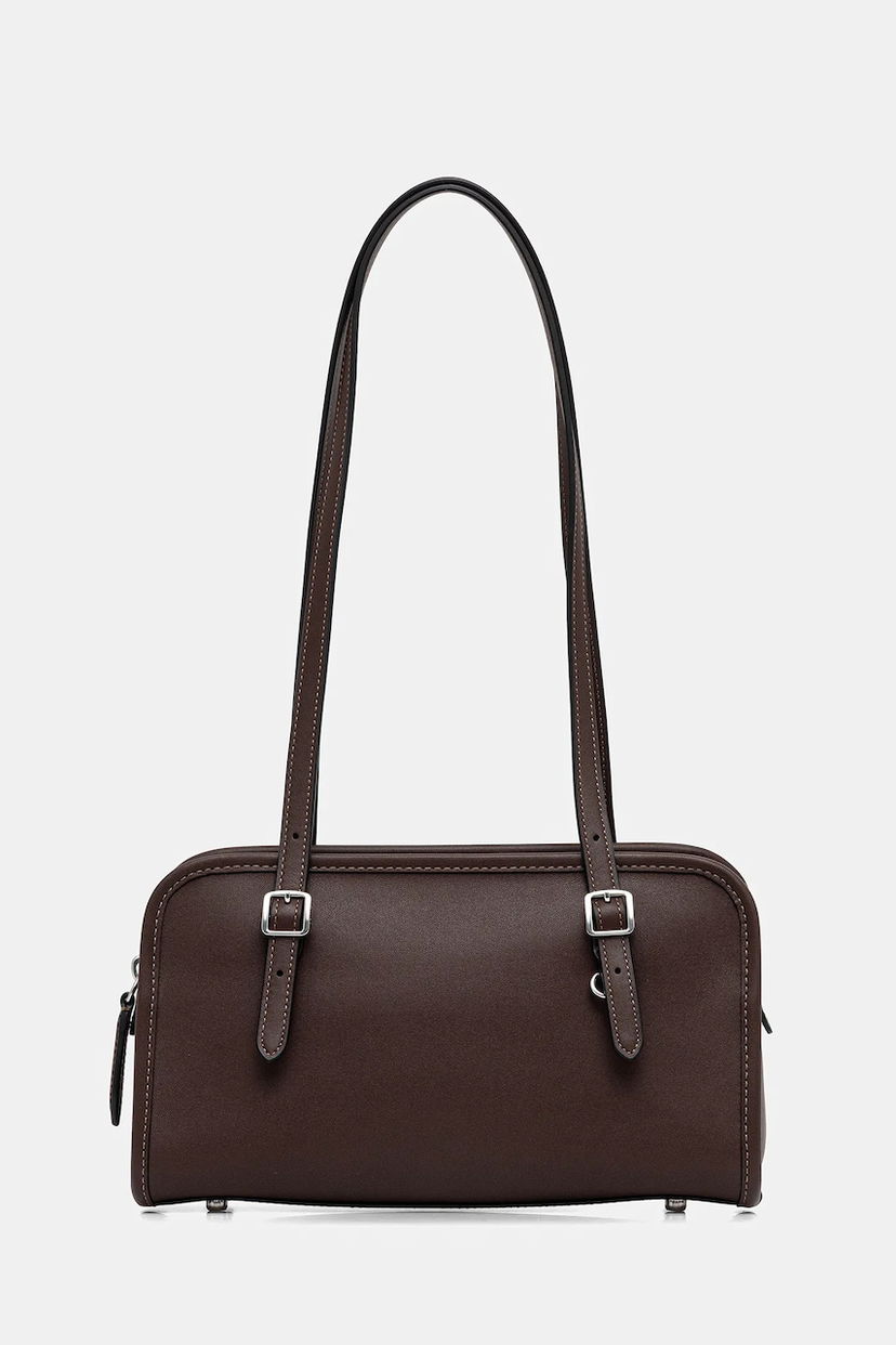 Чанта през рамо Coach Glovetanned Leather Swing Shoulder Bag Кафяво | CM565