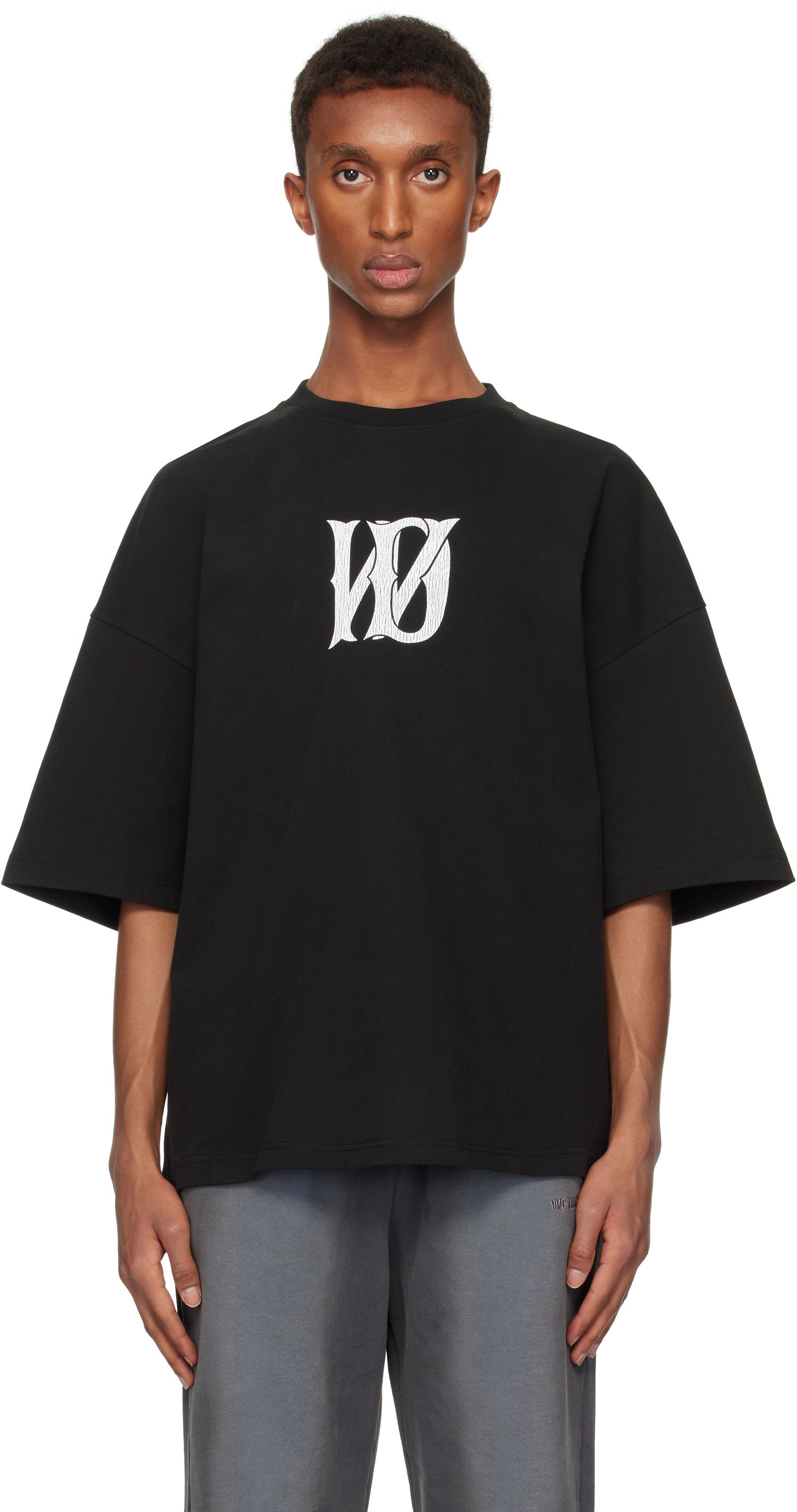 Тениска We11done We11done Letter Logo T-Shirt Черно | WD-TT3-24-744-U-BK, 0