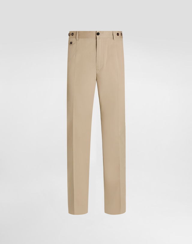 Stretch Cotton Gabardine Trousers