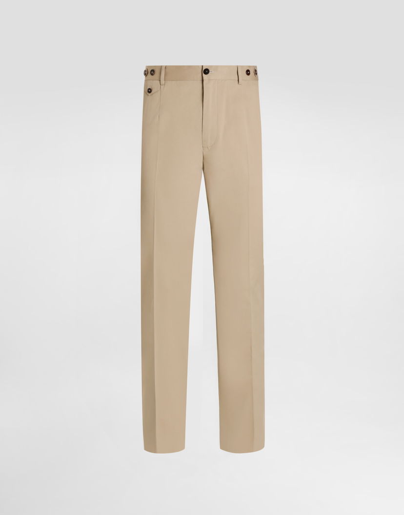 Панталони Dolce & Gabbana Stretch Cotton Gabardine Trousers Бежово | GP19VTFUFJ9M0263