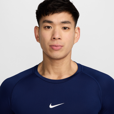 Тениска Nike Pro Dri-FIT Long Sleeve Fitted Fitness T-Shirt Тъмно синьо | FB7919-492, 4