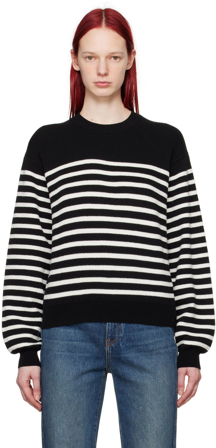 Пуловер Khaite The Viola Striped Sweater Черно | 9305628, 0