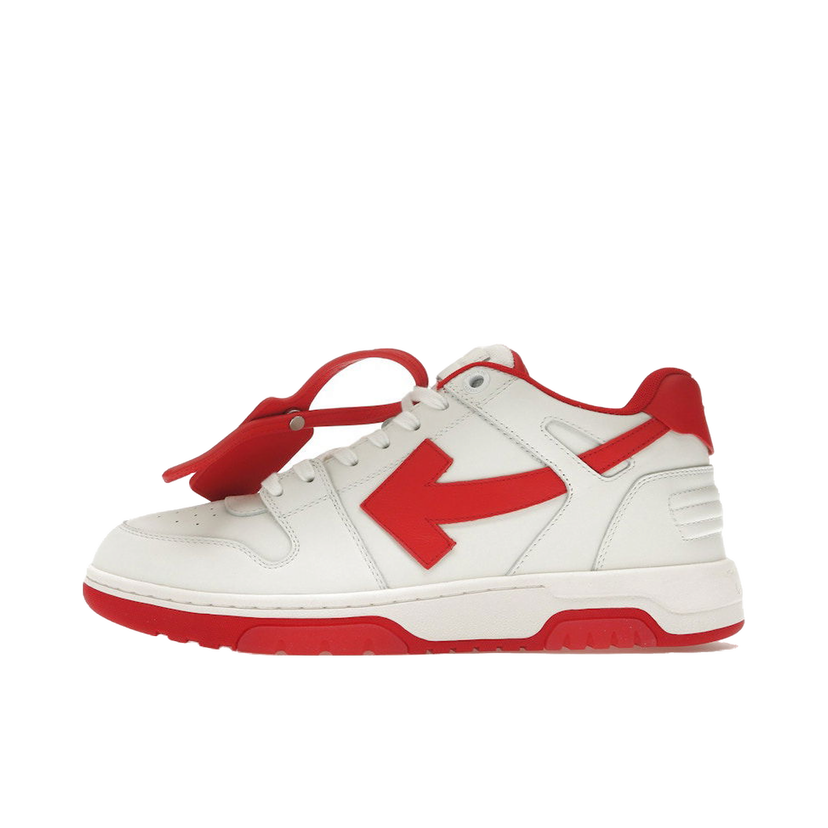 Кецове и обувки Off-White Out Of Office "OOO" Low Tops White Red Червено | OMIA189S22LEA0010125 / OMIA189F22LEA0010125