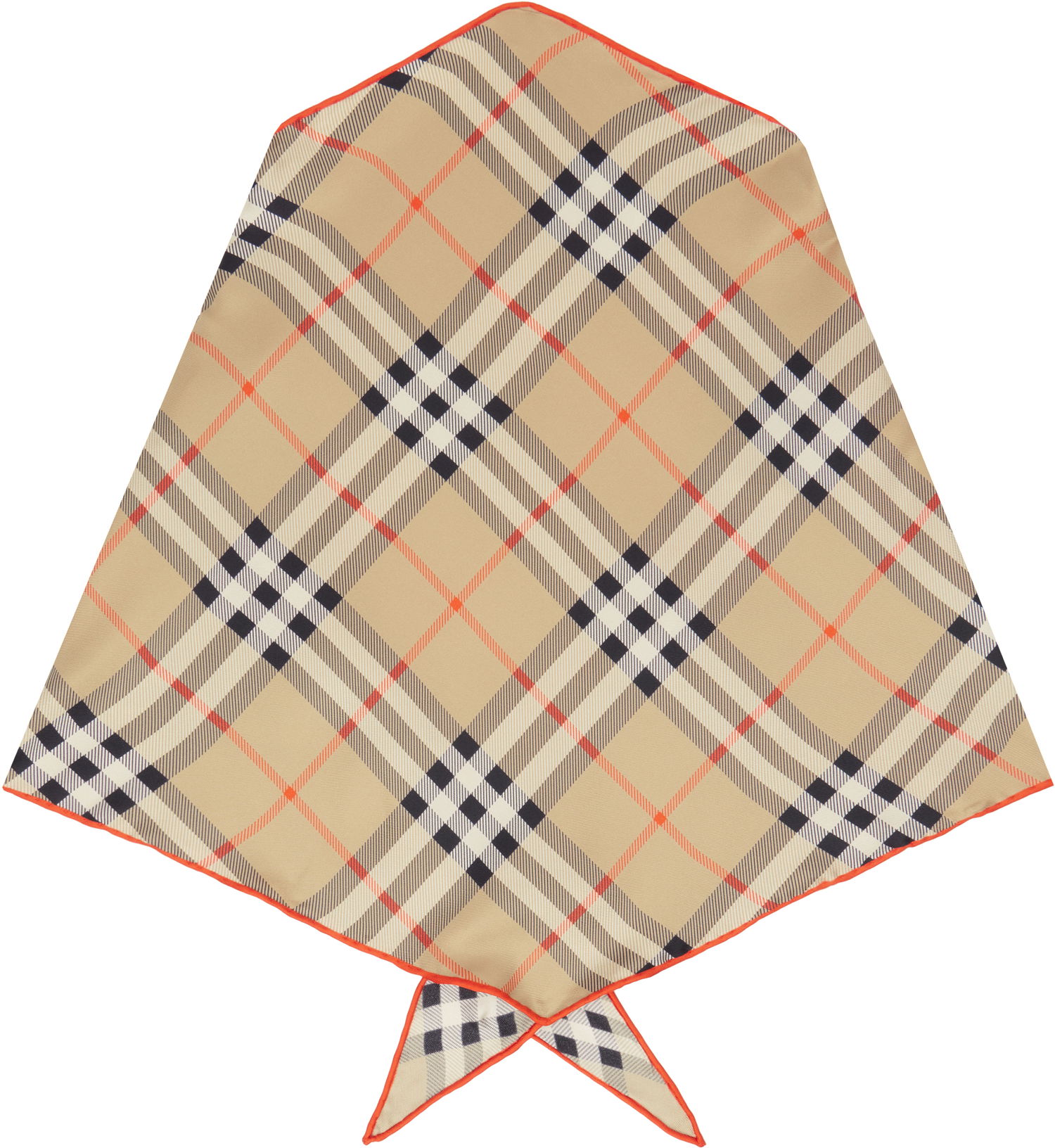 Шал Burberry Diamond Silk Scarf Бежово | 8101852, 1