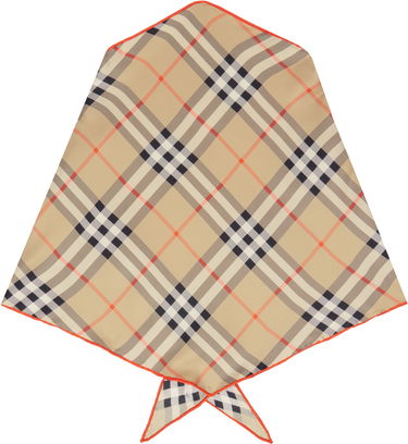 Шал Burberry Diamond Silk Scarf Бежово | 8101852, 1