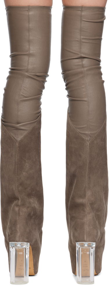 Pокля Rick Owens Rick Owens Hollywood Taco Kiss Suede Tall Boots Сиво | RO01E7843 LSLVS0, 1