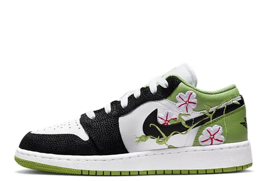 Кецове и обувки Jordan Air 1 Low "Floral Vines" GS Зелено | DQ8389-100, 1