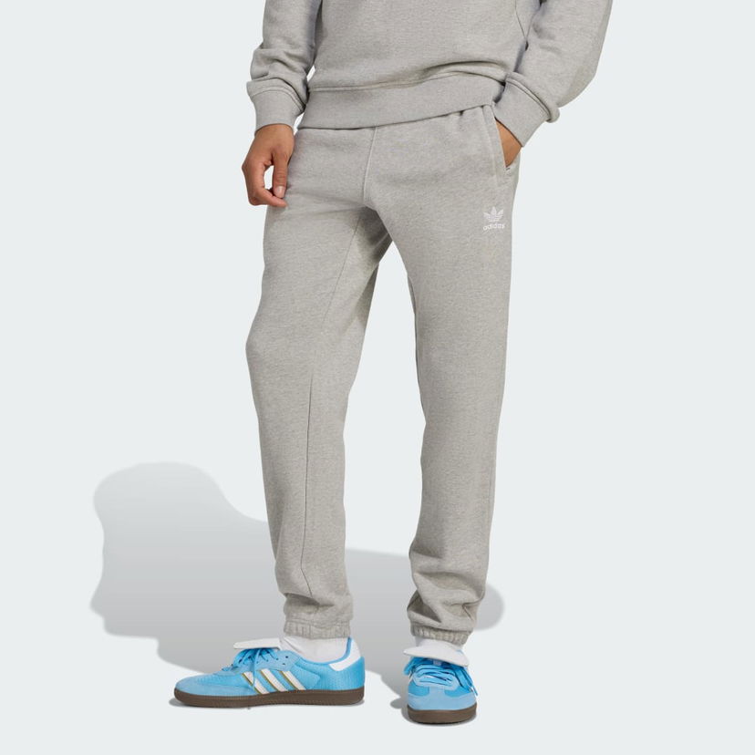 Спортни панталони adidas Performance French Terry Trefoil Essentials Sweatpants Сиво | JY6271