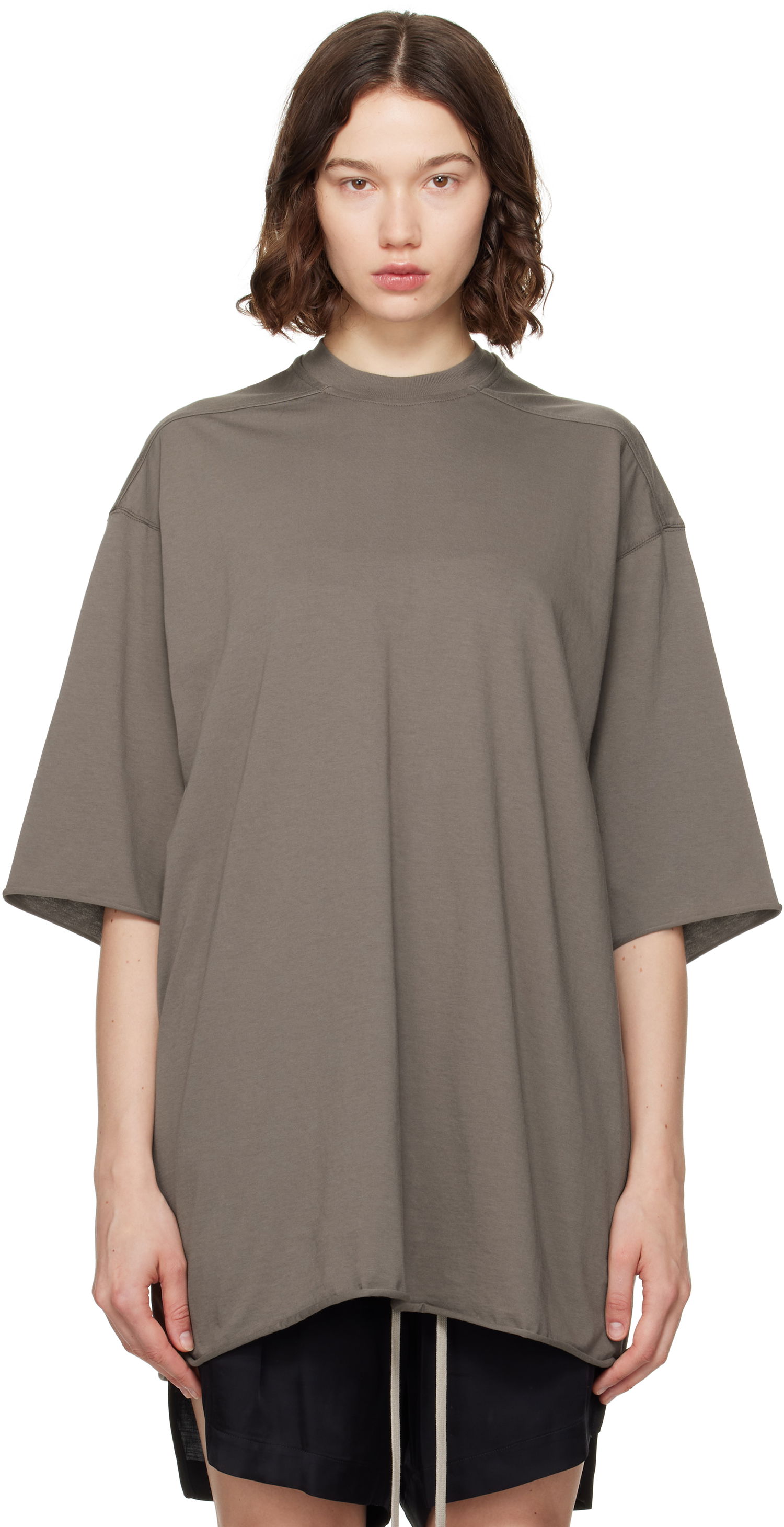Тениска Rick Owens Rick Owens Hollywood Jumbo T-Shirt Сиво | RO01E7273 JA, 0