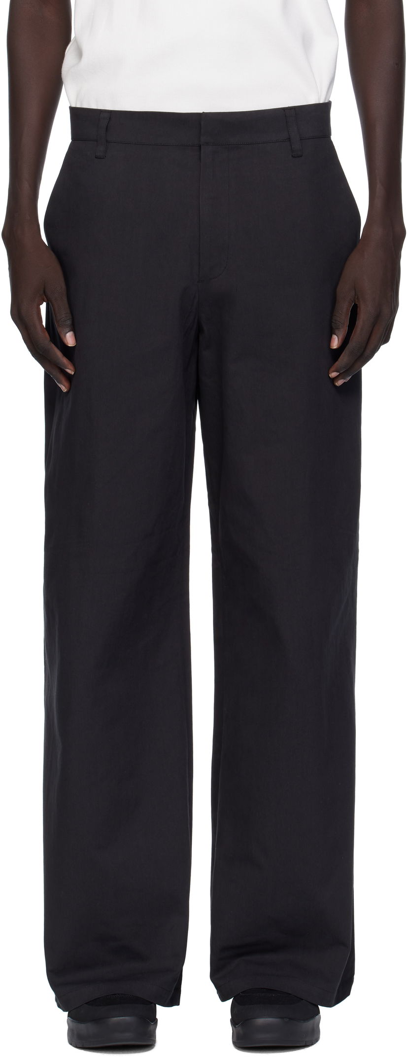 Панталони HELIOT EMIL Heliot Emil Kathemera Wide Leg Trousers Черно | AW25_M_10_210_BLK01