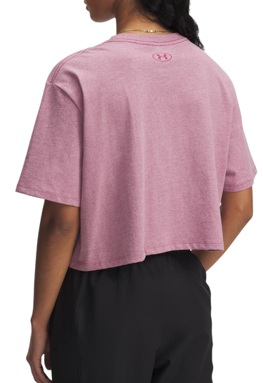 Съкратен топ Under Armour Under Armour Rival Short Sleeve T-Shirt Розово | 1389721-659, 2