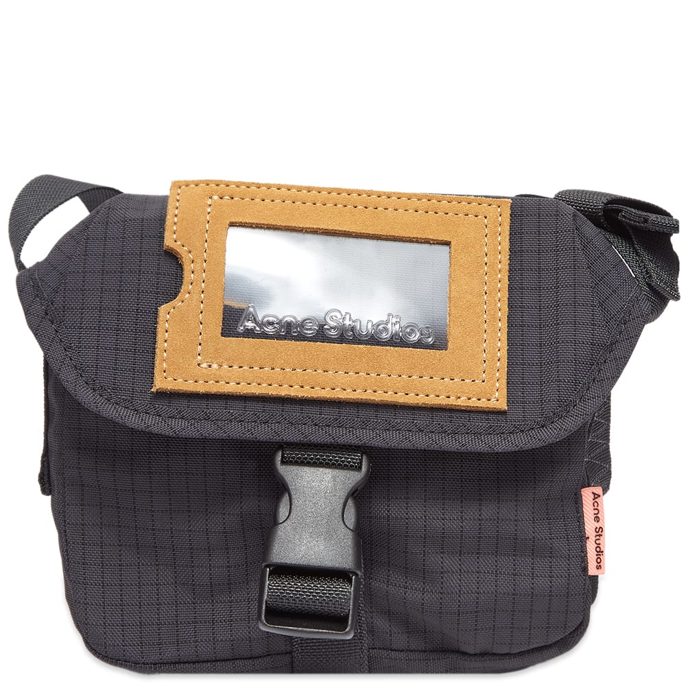 Чанта за кръста Acne Studios Post Ripstop Suede Mini Messenger Bag Черно | C10140-900, 0