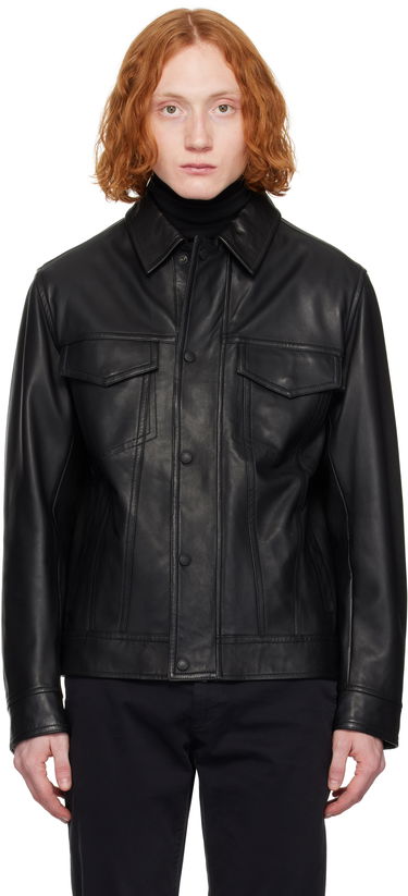 Яке BOSS BOSS Sheepskin Leather Jacket Черно | 50530256, 0