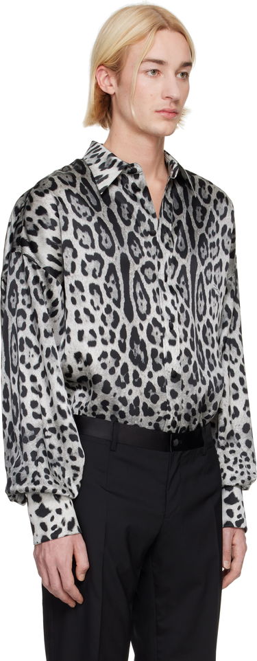 Риза Dolce & Gabbana Dolce&Gabbana Super-Oversize Leopard-Print Silk Shirt Бяло | G5MG0TIS1WT, 1