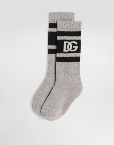Чорапи Dolce & Gabbana Dolce & Gabbana Logo Cotton Blend Socks Сиво | LBKAC5JBCH6N9864, 3