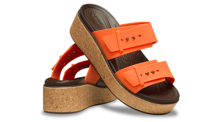 Кецове и обувки Crocs Brooklyn Cork Buckle Sandals Оранжево
 | 211252-2BV, 1