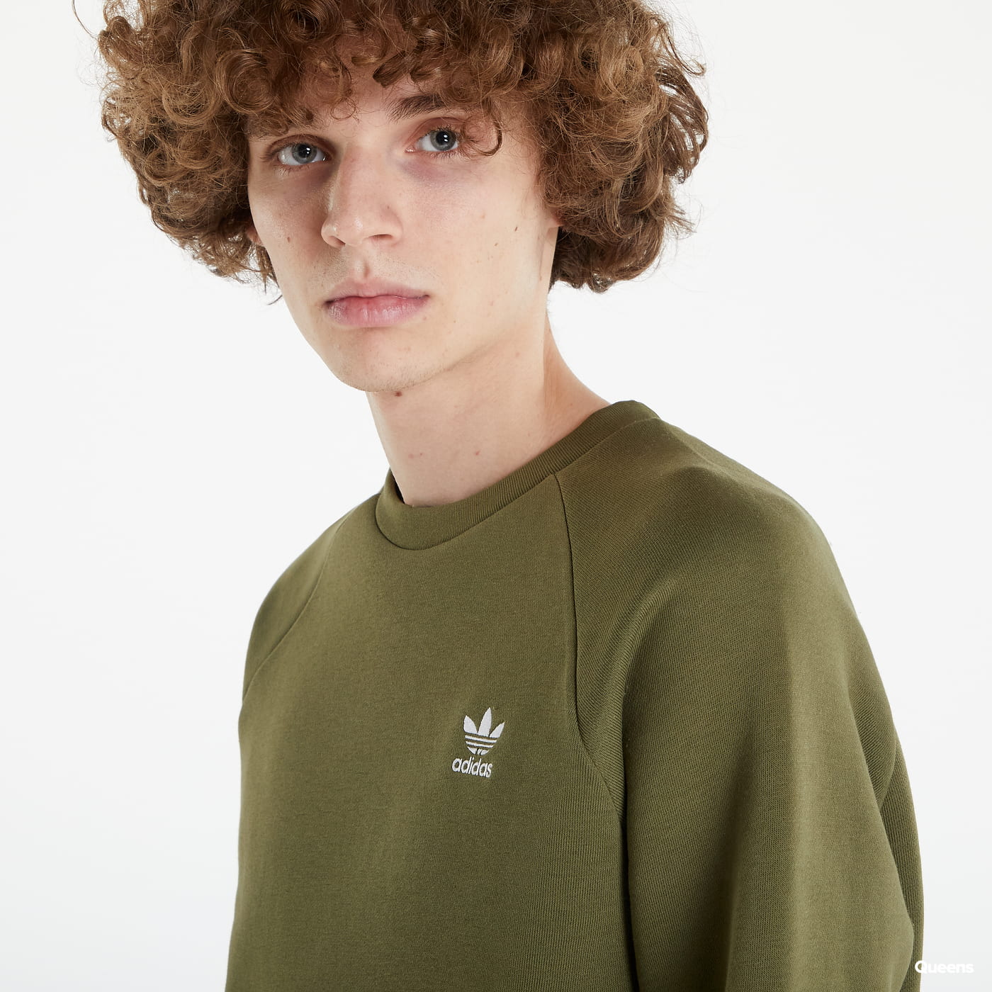 Суитчър adidas Originals Sweatshirt Essential Crew Зелено | H65674, 1