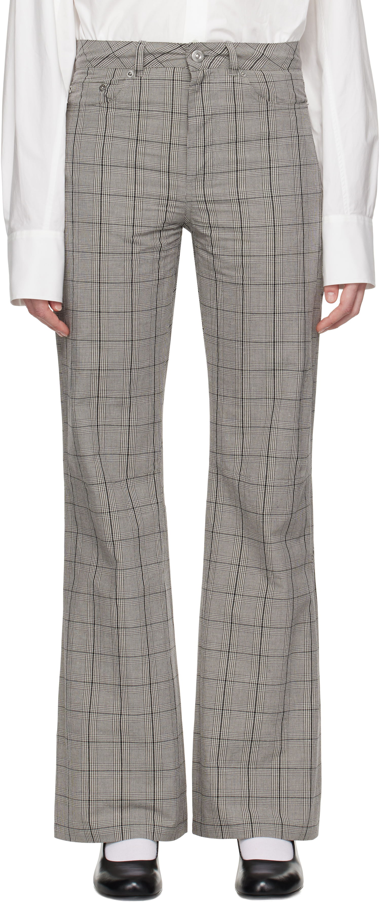 Панталони OUR LEGACY Our Legacy Moto Cut Flare Trousers Сиво | W4244MBO, 0