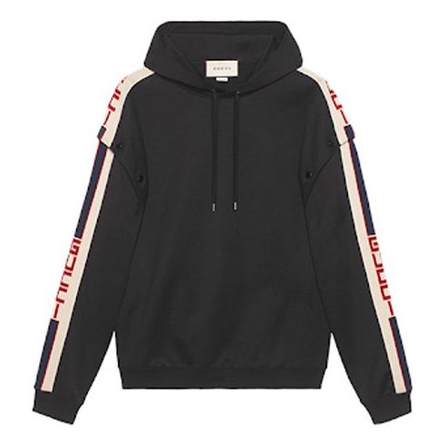 Суитчър Gucci Gucci Hooded Sweatshirt with Removable Sleeves Черно | 475354-X5U11-1014