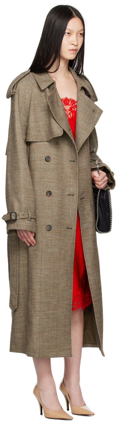 Тренчкот Stella McCartney Stella McCartney Belted Trench Coat Кафяво | 6700383EJ701, 1