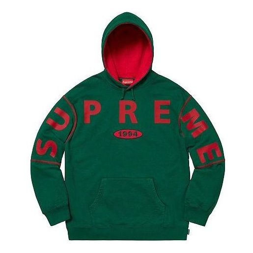 Суитчър Supreme Spread Logo Hooded Sweatshirt Зелено | SUP-FW19-040