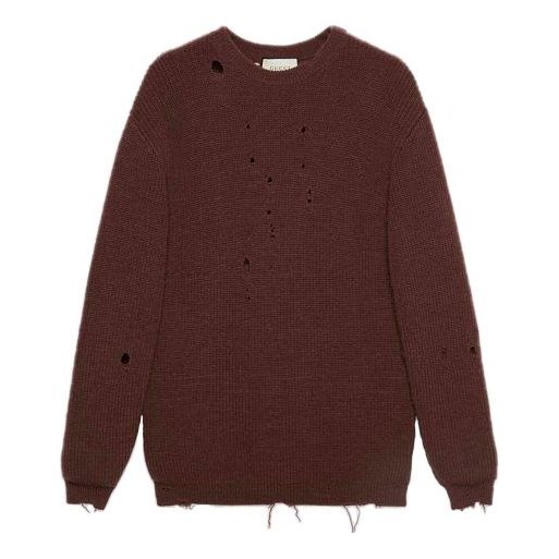 Пуловер Gucci Oversize Rib Knit Jumper Кафяво | 634575-XKBJ4-2028, 0