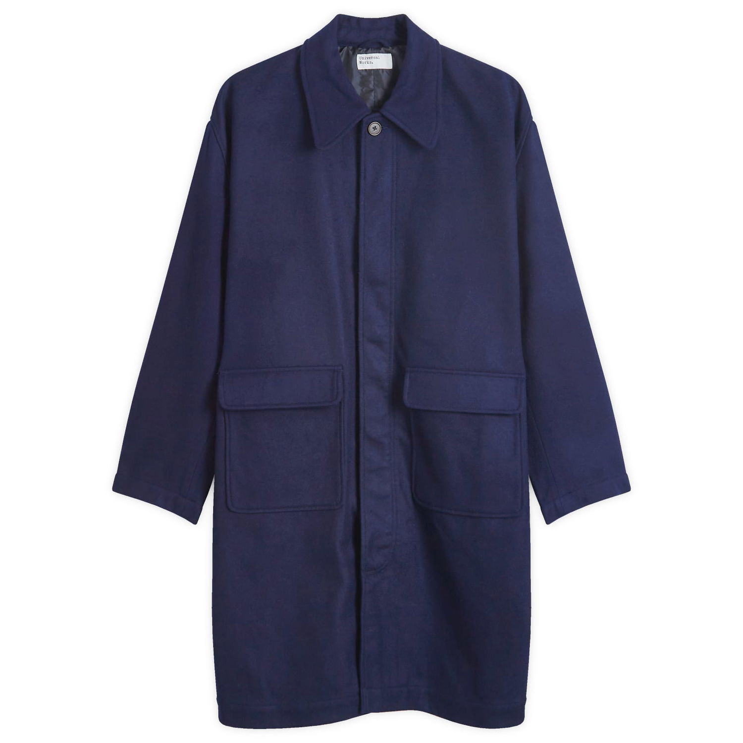 Палта Universal Works Universal Works Melton Wool Account Coat, Size Large Тъмно синьо | 31104-NVY, 1