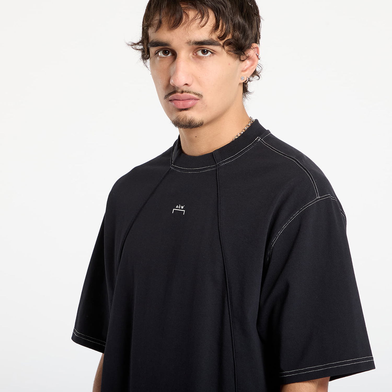 Тениска A-COLD-WALL* Millbank Short Sleeve T-shirt with Exposed Stitching Черно | ACWMTS230 Black, 1