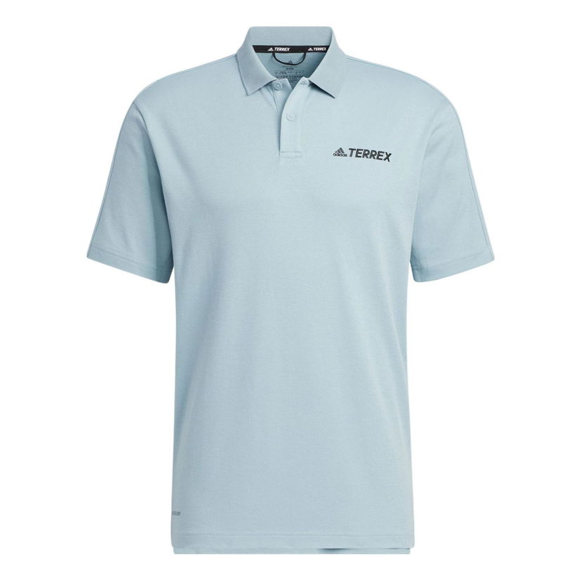 Поло тениска adidas Performance Terrex Tx Logo Solid Sports Polo Shirt Синьо | HM3815