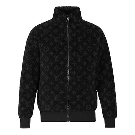 Суитчър Louis Vuitton Monogram Fleece Full Logo Zipper Jacket Черно | 1A5VFA