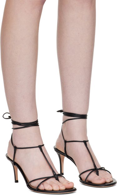 Кецове и обувки Gianvito Rossi Gianvito Rossi Strappy Nappa Heeled Sandals Черно | G32633-70RIC-NAP, 3