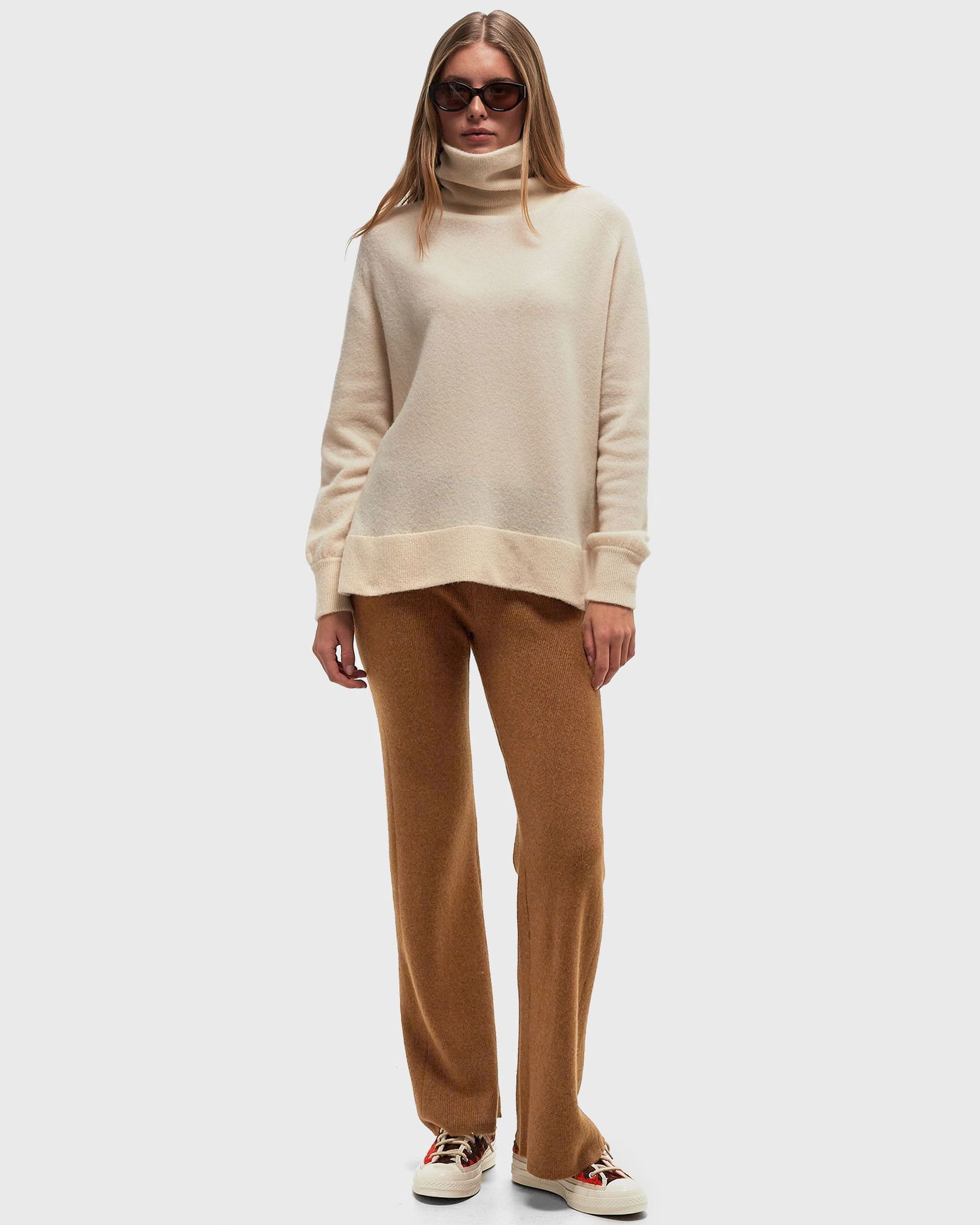 Панталони American Vintage Casual Brown Ribbed Pants Кафяво | RAX05AH24-BRUNETTE-CHINE, 1