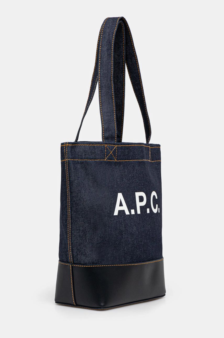 Голяма пазарска чанта A.P.C. Axel Small Tote Bag Синьо | CODDP.M61568.IAK, 1