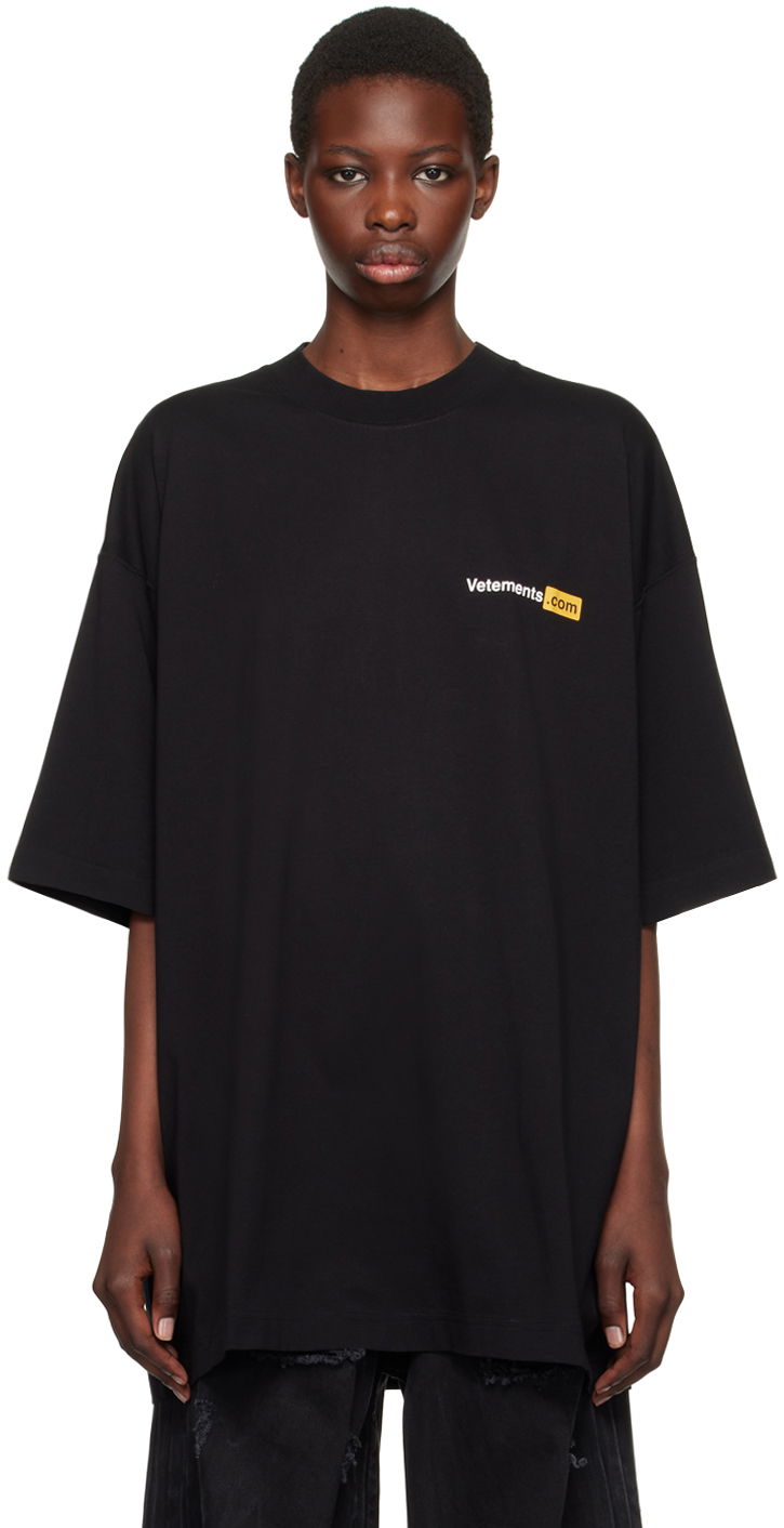 Тениска VETEMENTS Black XXX Logo T-Shirt Черно | UA65TR310B, 0