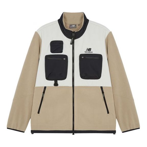Пуловер New Balance Colorblock Stand Collar Polar Fleece Jacket Бежово | 6DB42133-DB, 0