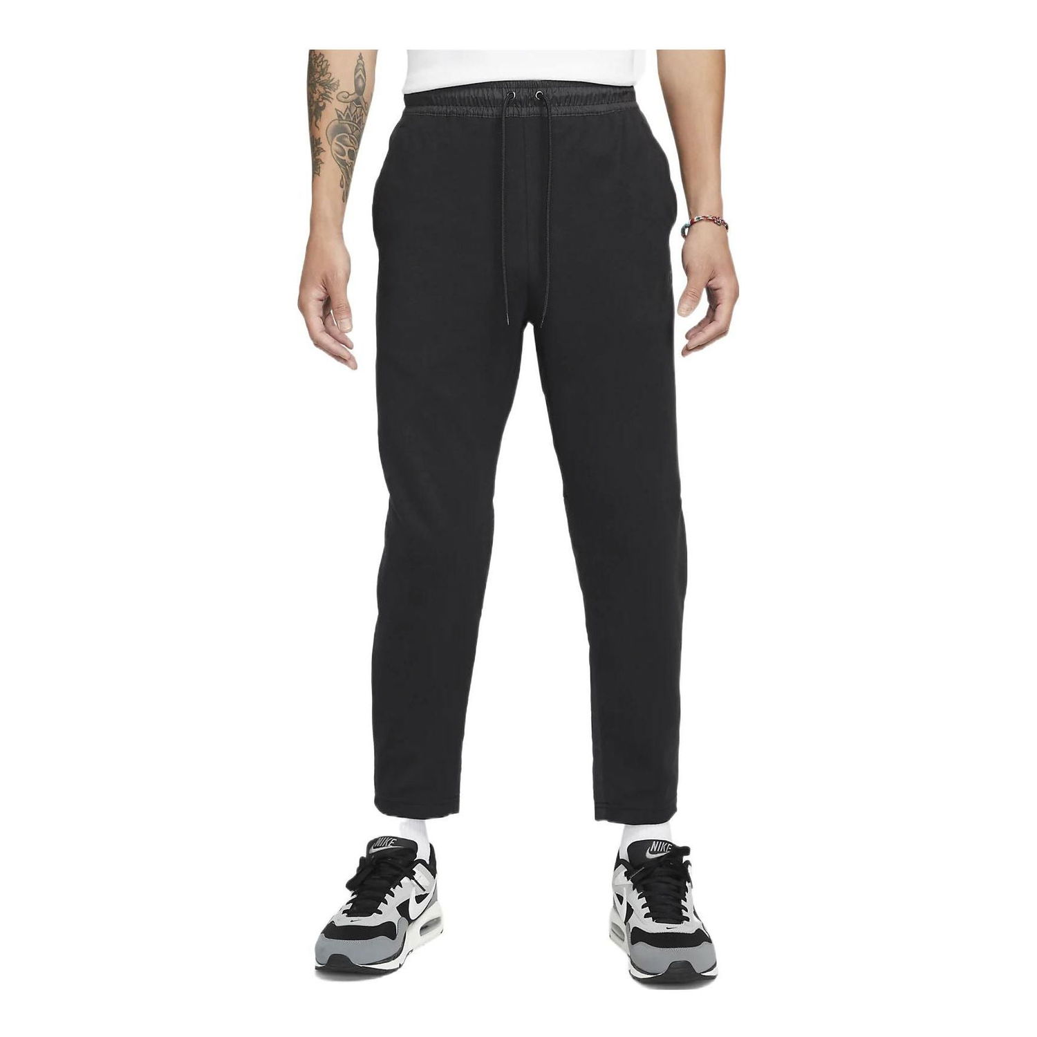 Панталони Nike Straight Casual Pants With Waist Lacing Черно | DD7013-010, 0