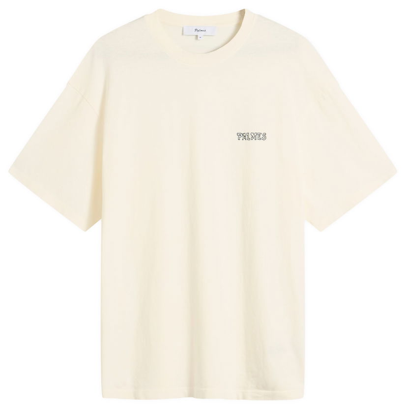Тениска Palmes Palmes Logo T-Shirt, Size Small Бежово | P10-0053-036