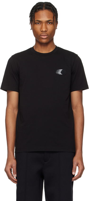Тениска Moncler Moncler Faded Logo Cotton T-Shirt Черно | K10918C0002889A17, 0