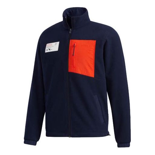 Яке adidas Originals Stand Collar Fleece Jacket Тъмно синьо | GM2287