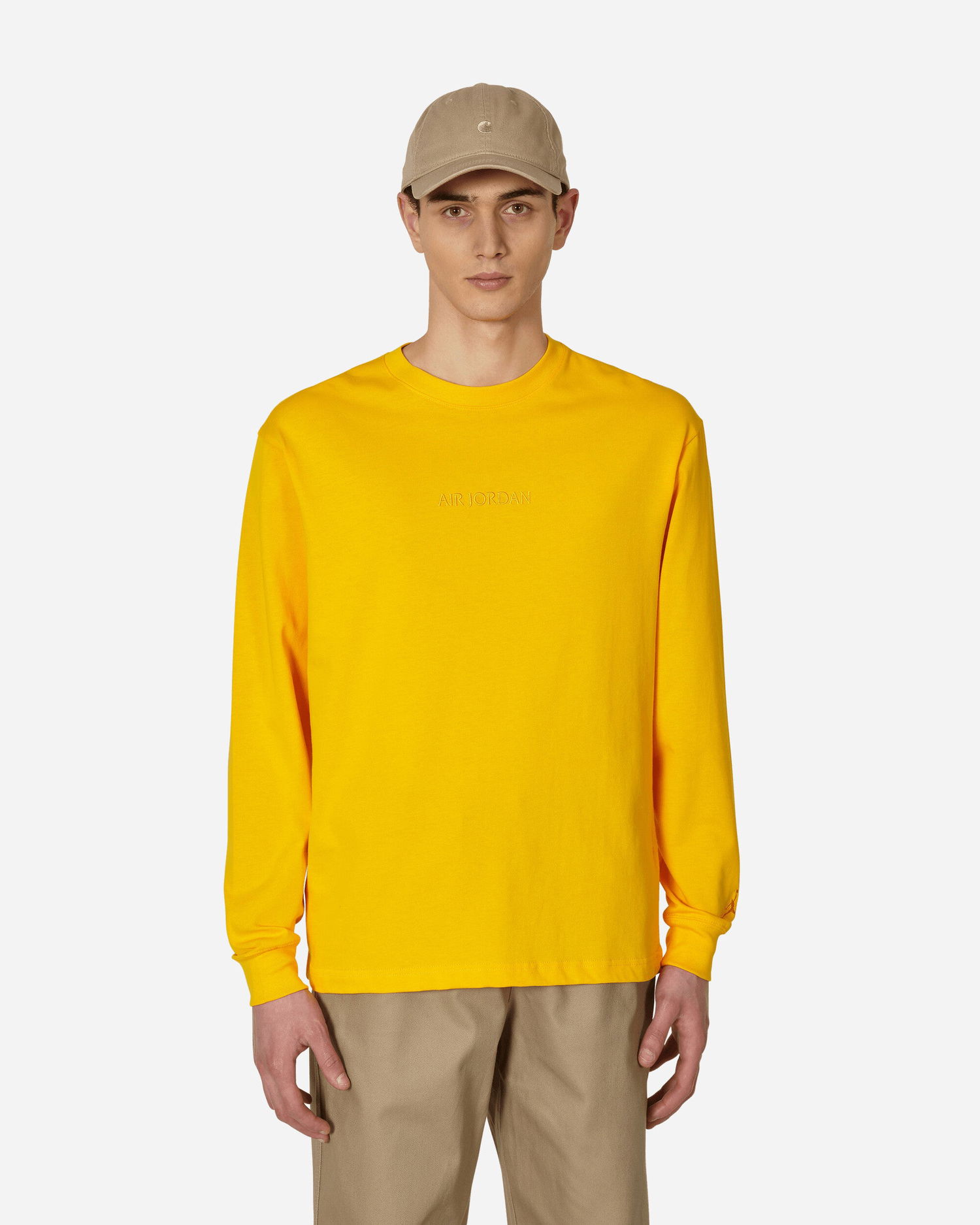 Тениска Jordan Wordmark Longsleeve T-Shirt Жълто | FJ0702-739, 0