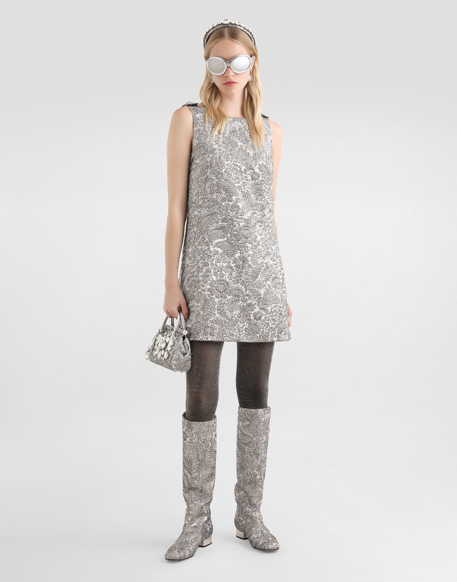 Pокля Dolce & Gabbana Dolce & Gabbana Floral Jacquard Dress Металик | F6TMLZFJZALS0998, 1