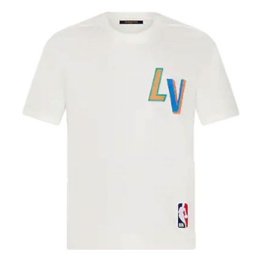 Тениска Louis Vuitton NBA x LV Logo Print T-Shirt Бяло | 1A8X8R, 0