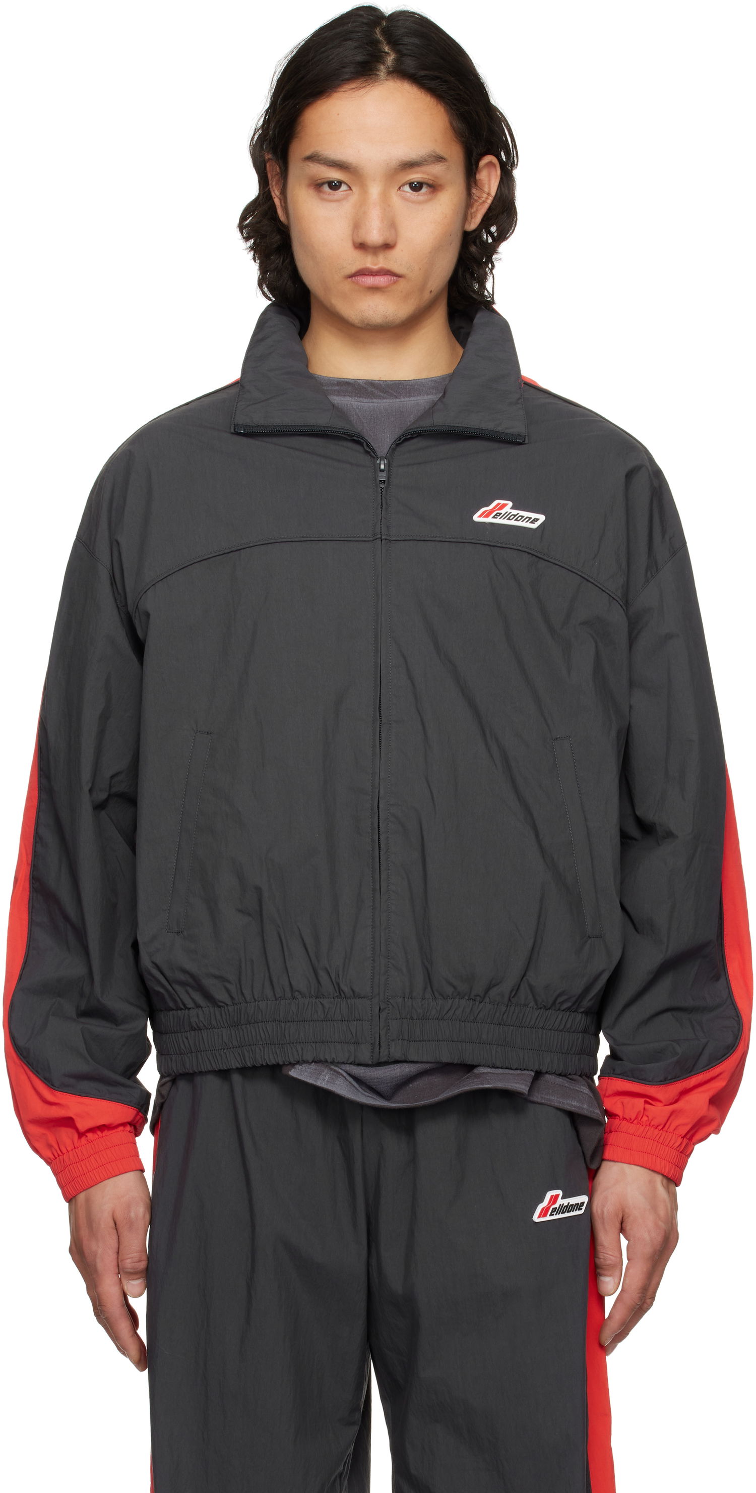 Ветровка We11done We11done Colorblock Track Jacket Черно | WD-JP1-25-059-U-CH, 0