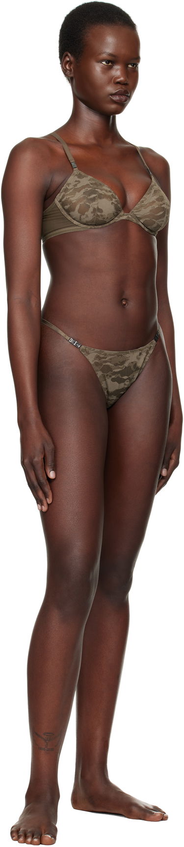 Сутиен Diesel Camo Lace Plunge Bra Зелено | A15644 0LKBX, 3