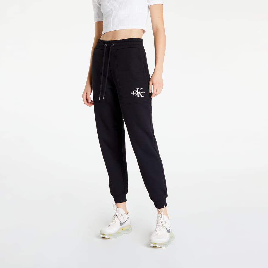 Спортни панталони CALVIN KLEIN Monologo Cuffed Joggers Черно | J20J218971 BEH, 0