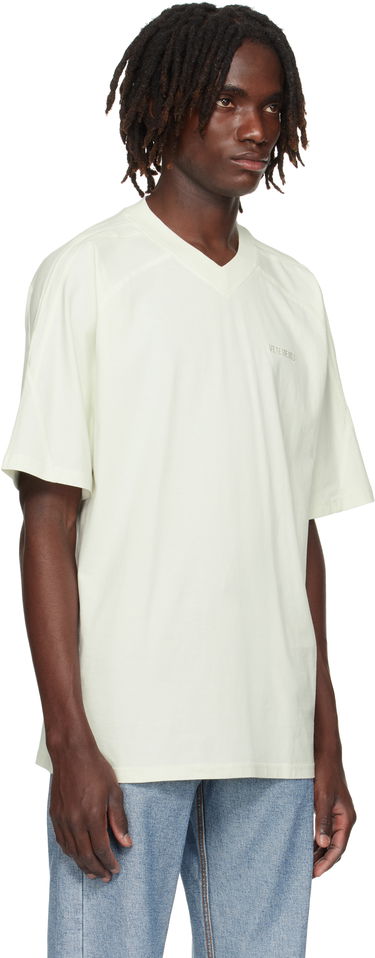 Тениска VETEMENTS Cut-Up V-Neck T-shirt Бяло | UH76TR260I, 1